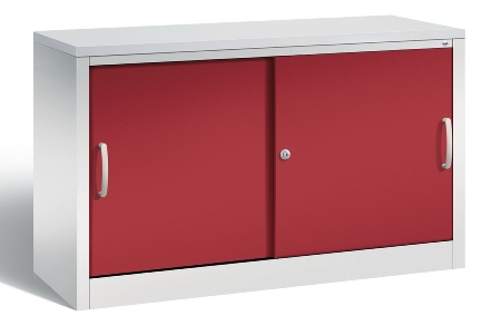 C+P Schiebetürenschrank Schreibtischhöhe 5722-00 C2000 Acurado 2OH (HxBxT) 720x800x400mm 7035/3003