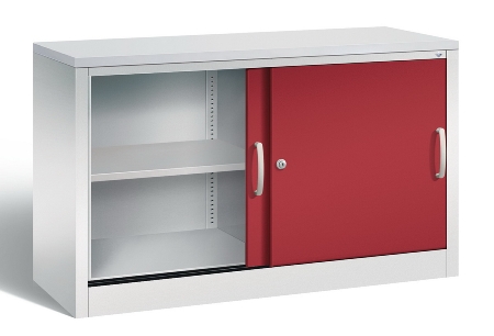 C+P Schiebetürenschrank Schreibtischhöhe 5722-00 C2000 Acurado 2OH (HxBxT) 720x800x400mm 7035/3003