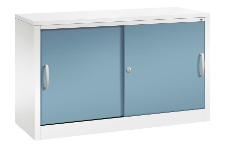 C+P Schiebetürenschrank Schreibtischhöhe 5722-00 C2000 Acurado 2OH (HxBxT) 720x800x400mm 7035/3003