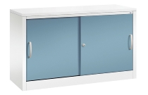 C+P Schiebetürenschrank Schreibtischhöhe 5722-00 C2000 Acurado 2OH (HxBxT) 720x800x400mm 7035/3003