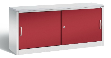 C+P Schiebetürenschrank Schreibtischhöhe 5722-00 C2000 Acurado 2OH (HxBxT) 720x800x400mm 7035/3003