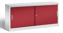 C+P Schiebetürenschrank Schreibtischhöhe 5722-00 C2000 Acurado 2OH (HxBxT) 720x800x400mm 7035/3003