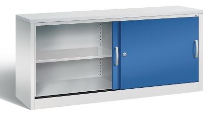 C+P Schiebetürenschrank Schreibtischhöhe 5722-00 C2000 Acurado 2OH (HxBxT) 720x800x400mm 7035/3003