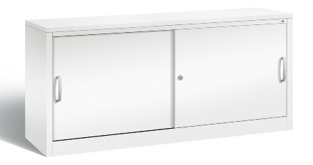 C+P Schiebetürenschrank Schreibtischhöhe 5722-00 C2000 Acurado 2OH (HxBxT) 720x800x400mm 7035/3003