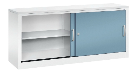 C+P Schiebetürenschrank Schreibtischhöhe 5722-00 C2000 Acurado 2OH (HxBxT) 720x800x400mm 7035/3003