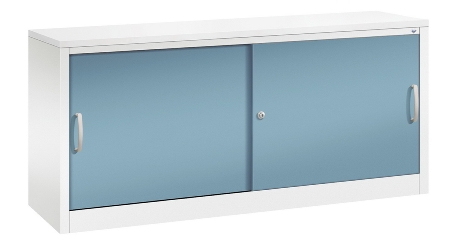 C+P Schiebetürenschrank Schreibtischhöhe 5722-00 C2000 Acurado 2OH (HxBxT) 720x800x400mm 7035/3003