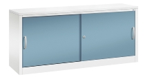 C+P Schiebetürenschrank Schreibtischhöhe 5722-00 C2000 Acurado 2OH (HxBxT) 720x800x400mm 7035/3003