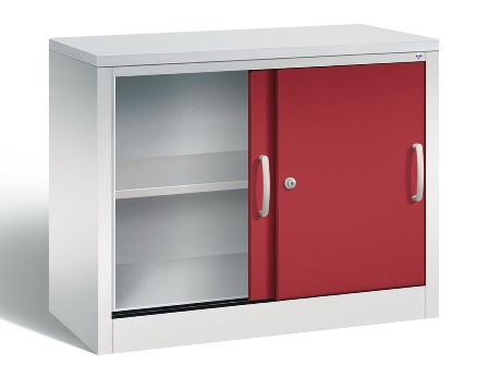 C+P Schiebetürenschrank Schreibtischhöhe 5722-00 C2000 Acurado 2OH (HxBxT) 720x800x400mm 7035/3003