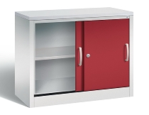 C+P Schiebetürenschrank Schreibtischhöhe 5722-00 C2000 Acurado 2OH (HxBxT) 720x800x400mm 7035/3003