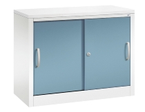 C+P Schiebetürenschrank Schreibtischhöhe 5722-00 C2000 Acurado 2OH (HxBxT) 720x800x400mm 7035/3003