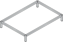 C+P Untergestell 7106-000 für Zeichnungsschrank DIN A1 (BxTxH) 1100x750x150mm Lichtgrau 