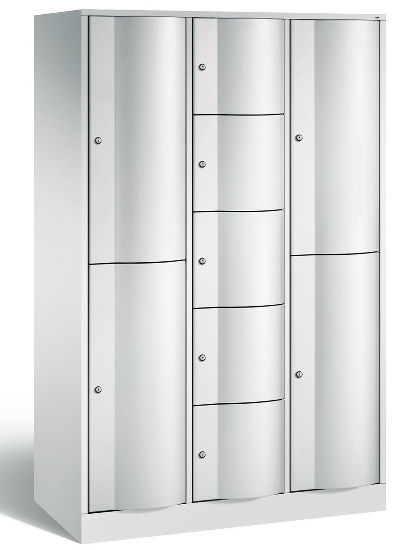 C+P Kombi-Schließfachschrank Resisto 8070-3720 (HxBxT)1950x1148x540mm Verkehrsweiß