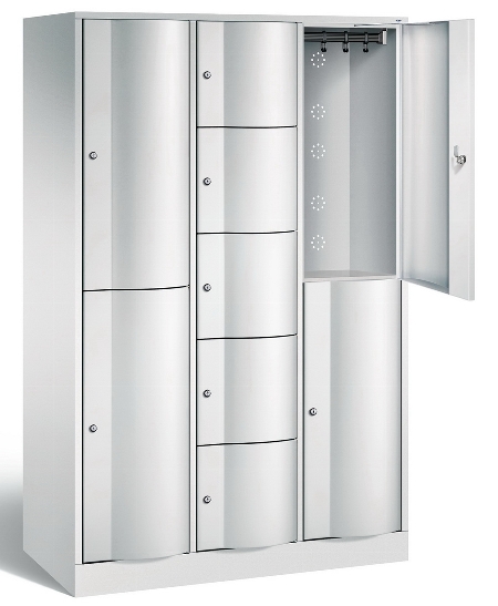 C+P Kombi-Schließfachschrank Resisto 8070-3720 (HxBxT)1950x1148x540mm Verkehrsweiß