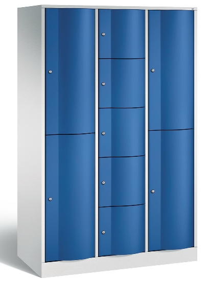 C+P Kombi-Schließfachschrank Resisto 8070-3720 (HxBxT)1950x1148x540mm Verkehrsweiß