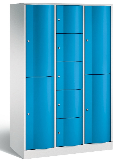 C+P Kombi-Schließfachschrank Resisto 8070-3720 (HxBxT)1950x1148x540mm Verkehrsweiß