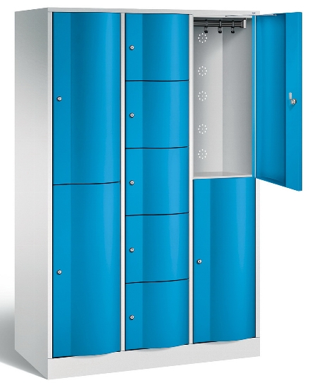 C+P Kombi-Schließfachschrank Resisto 8070-3720 (HxBxT)1950x1148x540mm Verkehrsweiß