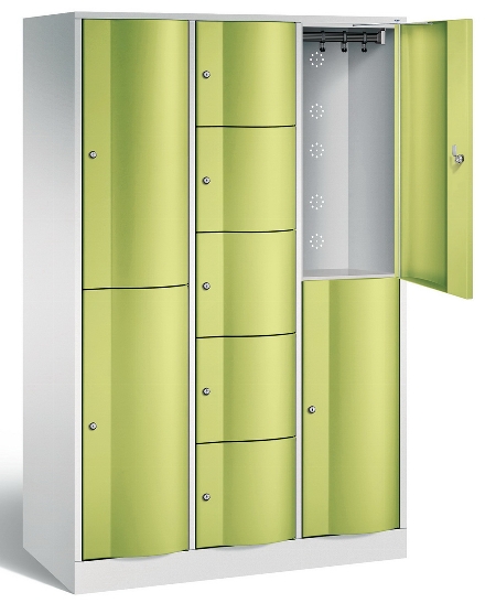 C+P Kombi-Schließfachschrank Resisto 8070-3720 (HxBxT)1950x1148x540mm Verkehrsweiß