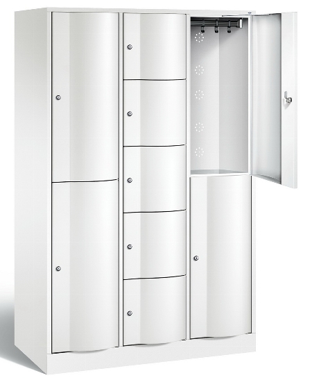 C+P Kombi-Schließfachschrank Resisto 8070-3720 (HxBxT)1950x1148x540mm Verkehrsweiß