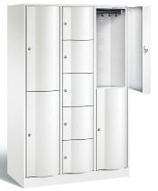 C+P Kombi-Schließfachschrank Resisto 8070-3720 (HxBxT)1950x1148x540mm Verkehrsweiß