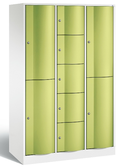 C+P Kombi-Schließfachschrank Resisto 8070-3720 (HxBxT)1950x1148x540mm Verkehrsweiß