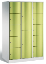 C+P Kombi-Schließfachschrank Resisto 8070-3731 (HxBxT)1950x1148x640mm Verkehrsweiß/Viridingrün