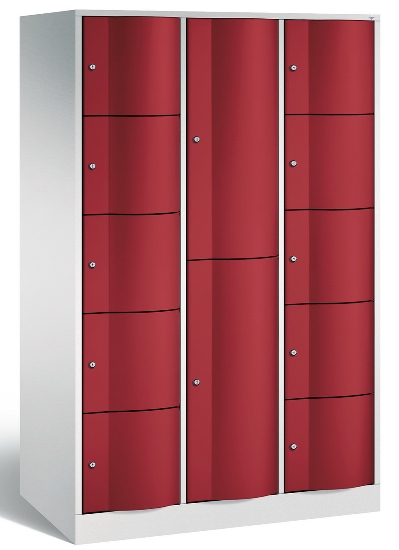 C+P Kombi-Schließfachschrank Resisto 8070-3731 (HxBxT)1950x1148x640mm Verkehrsweiß/Viridingrün