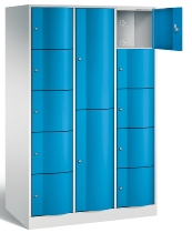 C+P Kombi-Schließfachschrank Resisto 8070-3731 (HxBxT)1950x1148x640mm Verkehrsweiß/Viridingrün