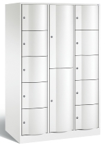 C+P Kombi-Schließfachschrank Resisto 8070-3731 (HxBxT)1950x1148x640mm Verkehrsweiß/Viridingrün