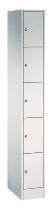 C+P Schließfachschrank Serie 8070 mit Sockel 3 Abt.240mm 5 Fächer B190mm (HxBxT)1950x680x480mm 7035/3003