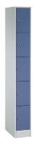 C+P Schließfachschrank Serie 8070 mit Sockel 3 Abt.240mm 5 Fächer B190mm (HxBxT)1950x680x480mm 7035/3003