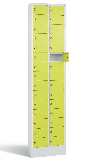 C+P Kleingefachschrank 80700-203 Serie 8170 Intro mit Sockel 20 Fächer (HxBxT)1950x460x200mm 7035/7016