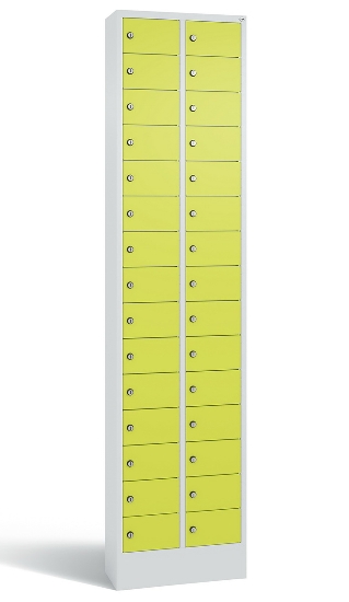 C+P Kleingefachschrank 80700-203 Serie 8170 Intro mit Sockel 20 Fächer (HxBxT)1950x460x200mm 7035/7016