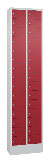 C+P Kleingefachschrank 80700-203 Serie 8170 Intro mit Sockel 20 Fächer (HxBxT)1950x460x200mm 7035/7016
