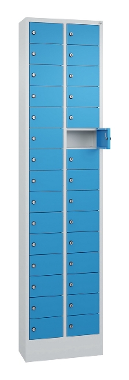 C+P Kleingefachschrank 80700-203 Serie 8170 Intro mit Sockel 20 Fächer (HxBxT)1950x460x200mm 7035/7016