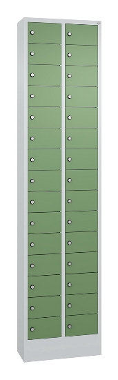 C+P Kleingefachschrank 80700-203 Serie 8170 Intro mit Sockel 20 Fächer (HxBxT)1950x460x200mm 7035/7016