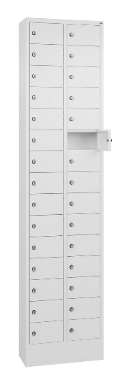 C+P Kleingefachschrank 80700-203 Serie 8170 Intro mit Sockel 20 Fächer (HxBxT)1950x460x200mm 7035/7016