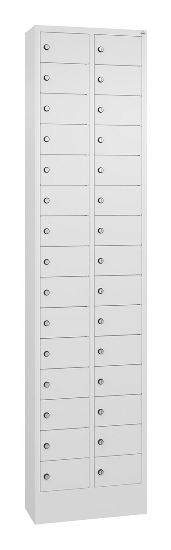 C+P Kleingefachschrank 80700-203 Serie 8170 Intro mit Sockel 20 Fächer (HxBxT)1950x460x200mm 7035/7016