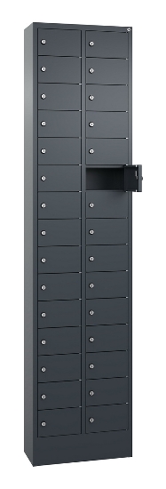 C+P Kleingefachschrank 80700-203 Serie 8170 Intro mit Sockel 20 Fächer (HxBxT)1950x460x200mm 7035/7016