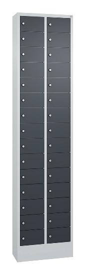 C+P Kleingefachschrank 80700-203 Serie 8170 Intro mit Sockel 20 Fächer (HxBxT)1950x460x200mm 7035/7016
