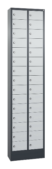 C+P Kleingefachschrank 80700-203 Serie 8170 Intro mit Sockel 20 Fächer (HxBxT)1950x460x200mm 7035/7016