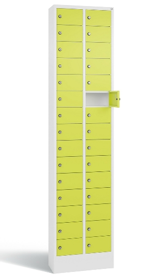 C+P Kleingefachschrank 80700-203 Serie 8170 Intro mit Sockel 20 Fächer (HxBxT)1950x460x200mm 7035/7016