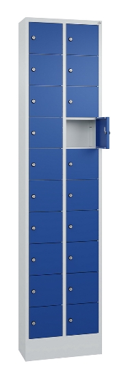 C+P Kleingefachschrank 80700-203 Serie 8170 Intro mit Sockel 20 Fächer (HxBxT)1950x460x200mm 7035/7016
