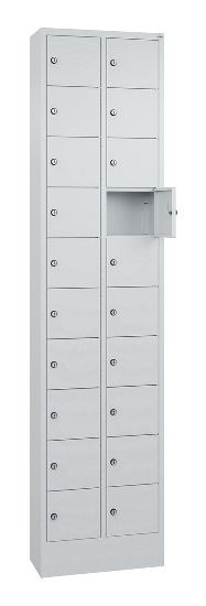 C+P Kleingefachschrank 80700-203 Serie 8170 Intro mit Sockel 20 Fächer (HxBxT)1950x460x200mm 7035/7016