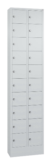 C+P Kleingefachschrank 80700-203 Serie 8170 Intro mit Sockel 20 Fächer (HxBxT)1950x460x200mm 7035/7016