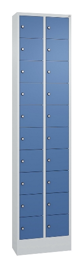 C+P Kleingefachschrank 80700-203 Serie 8170 Intro mit Sockel 20 Fächer (HxBxT)1950x460x200mm 7035/7016