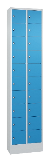 C+P Kleingefachschrank 80700-203 Serie 8170 Intro mit Sockel 20 Fächer (HxBxT)1950x460x200mm 7035/7016