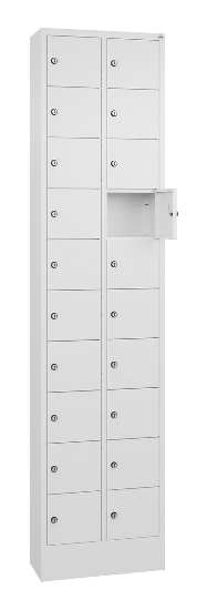 C+P Kleingefachschrank 80700-203 Serie 8170 Intro mit Sockel 20 Fächer (HxBxT)1950x460x200mm 7035/7016