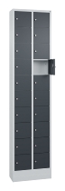 C+P Kleingefachschrank 80700-203 Serie 8170 Intro mit Sockel 20 Fächer (HxBxT)1950x460x200mm 7035/7016