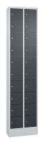 C+P Kleingefachschrank 80700-203 Serie 8170 Intro mit Sockel 20 Fächer (HxBxT)1950x460x200mm 7035/7016
