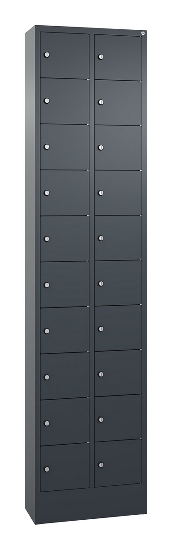 C+P Kleingefachschrank 80700-203 Serie 8170 Intro mit Sockel 20 Fächer (HxBxT)1950x460x200mm 7035/7016